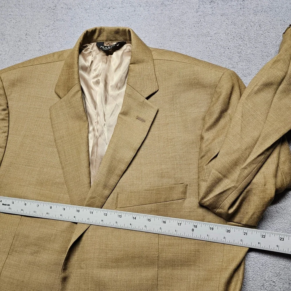 Jos. A. Bank Blazer Jacket Mens 44S Brown Lined Tailored Fit Single Breasted